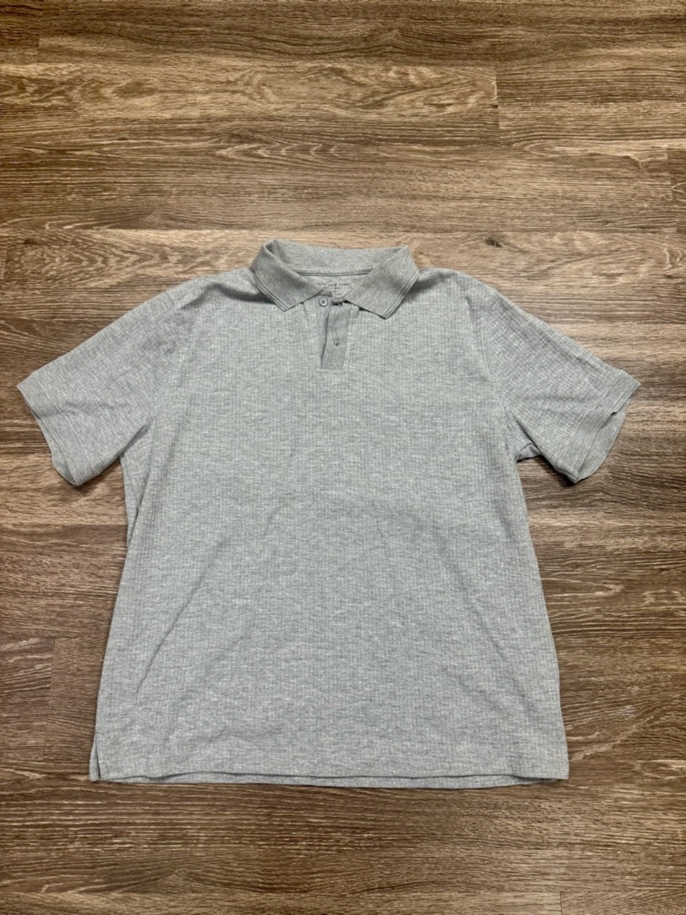 Marc New York Andrew Marc Gray Knit Polo Shirt XL Short Sleeve Casual